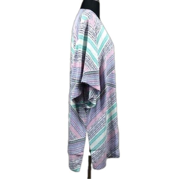 Chico's Rainbow Dots Easy Kimono Jacket Cover Cardigan Multi Color Size 2 = L - Picture 5 of 16